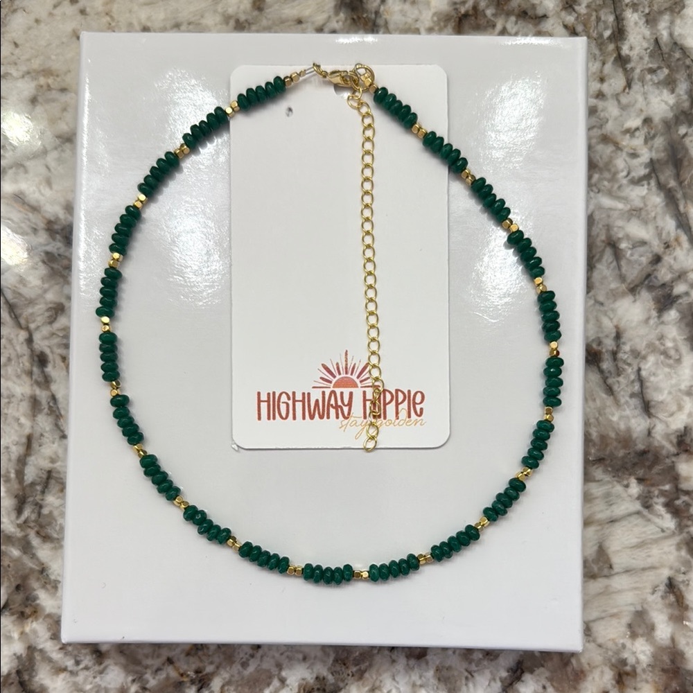 Green Beaded Necklace